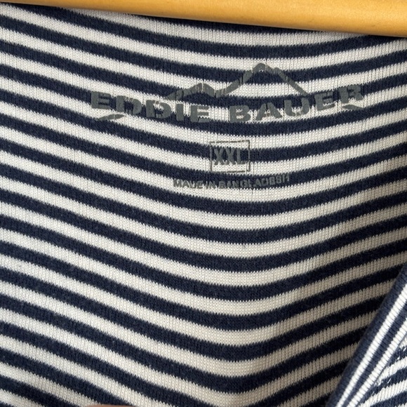 Eddie Bauer Navy and White Striped Tee - Picture 2 of 6
